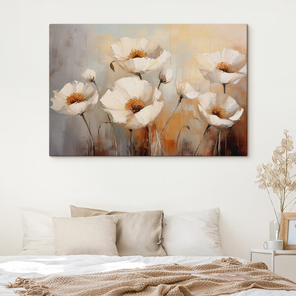 Painting of white flowers Painting of white flowers
