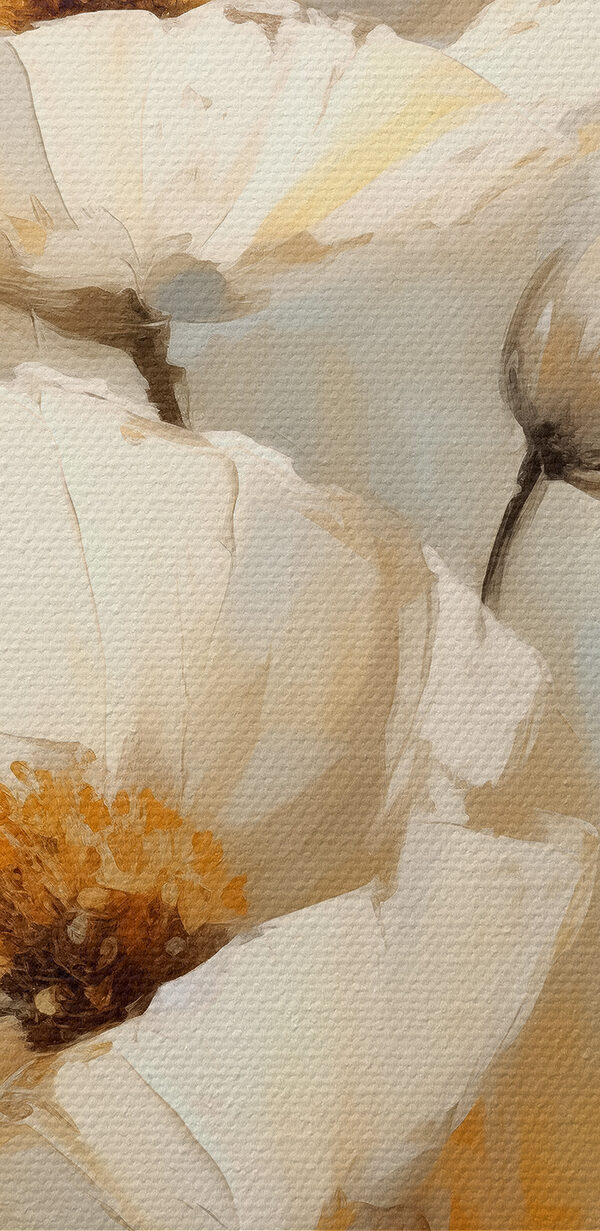 Painting of white flowers Painting of white flowers