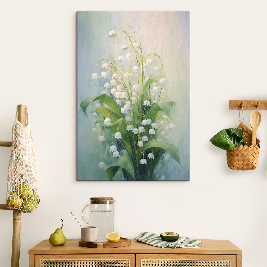 Painting of a bunch of white flowers Painting of a bunch of white flowers