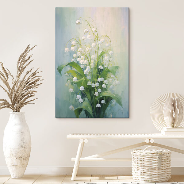 Gemälde eines Straußes weißer Blumen Gemälde eines Straußes weißer Blumen