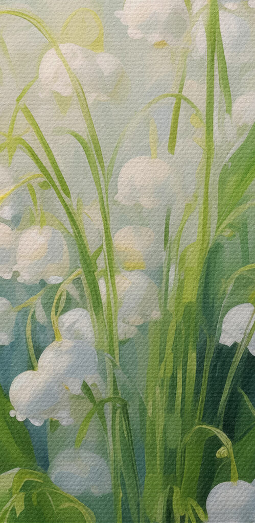 Painting of a bunch of white flowers Painting of a bunch of white flowers