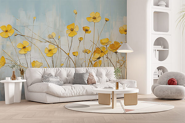 Gemälde mit gelben Blumen Gemälde mit gelben Blumen