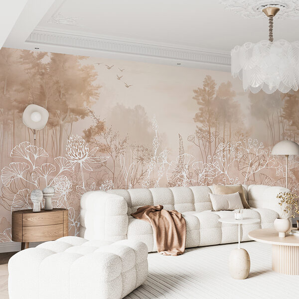 Drawing of plants and trees