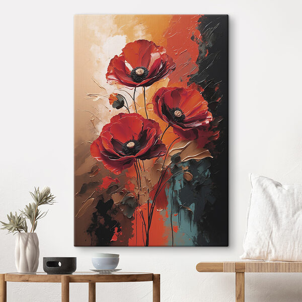 Malerei von roten Blumen Malerei von roten Blumen