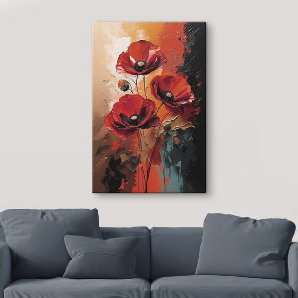 Malerei von roten Blumen Malerei von roten Blumen