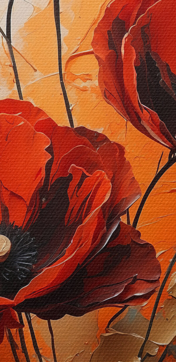 Malerei von roten Blumen Malerei von roten Blumen