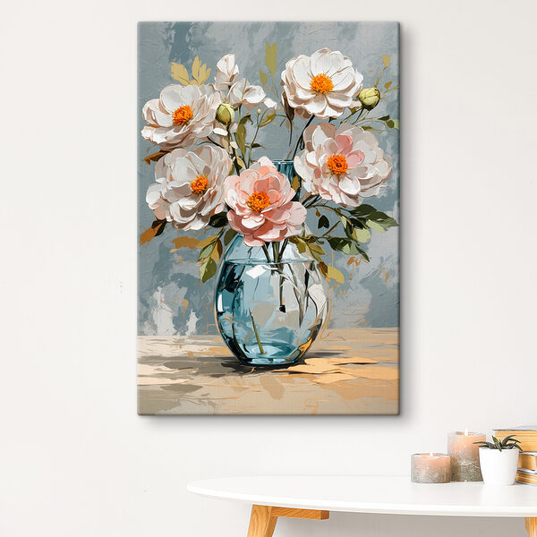 Vase mit Blumen darin Vase mit Blumen darin