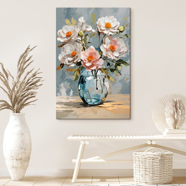 Vase mit Blumen darin Vase mit Blumen darin