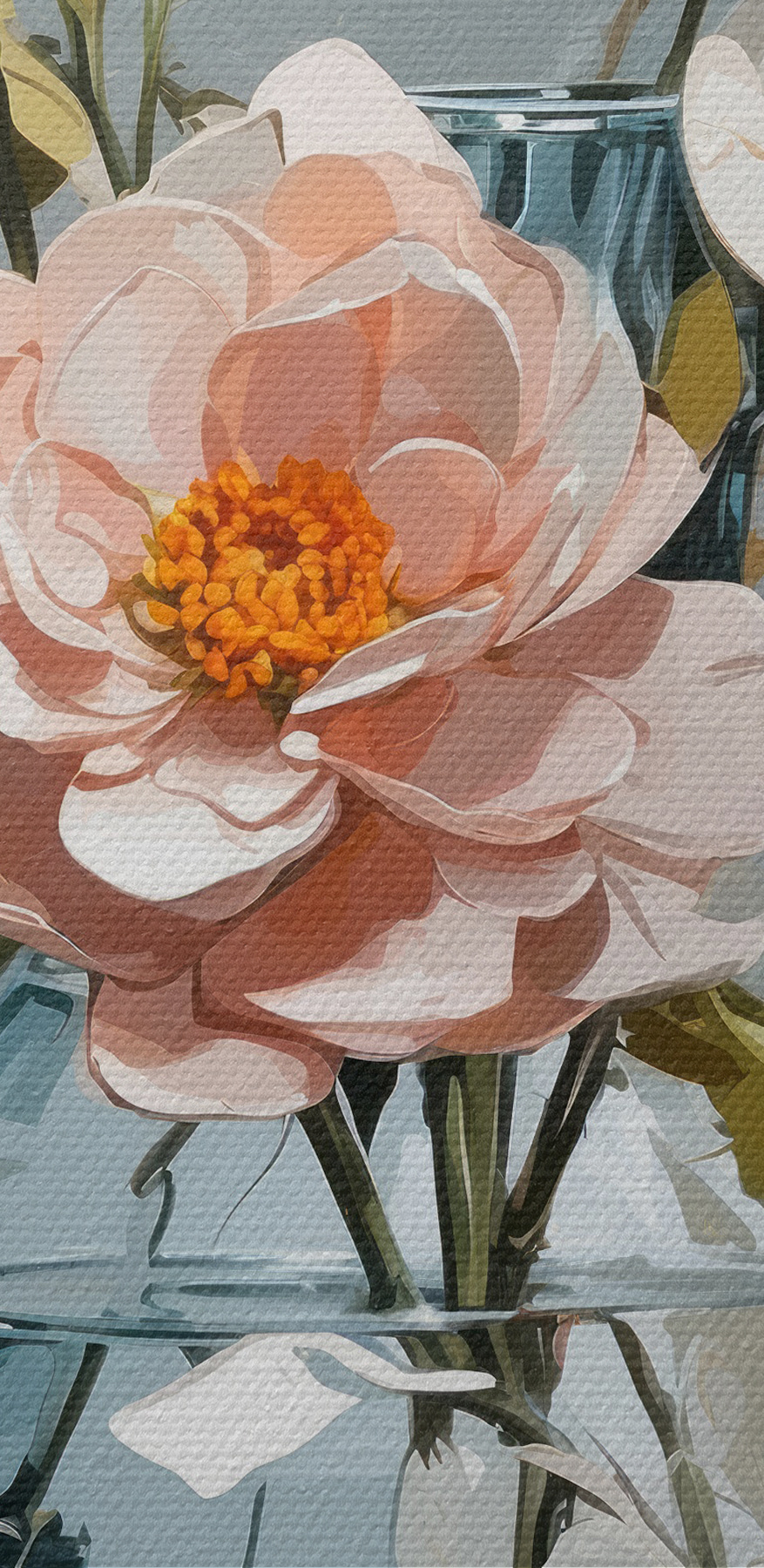 Vase mit Blumen darin