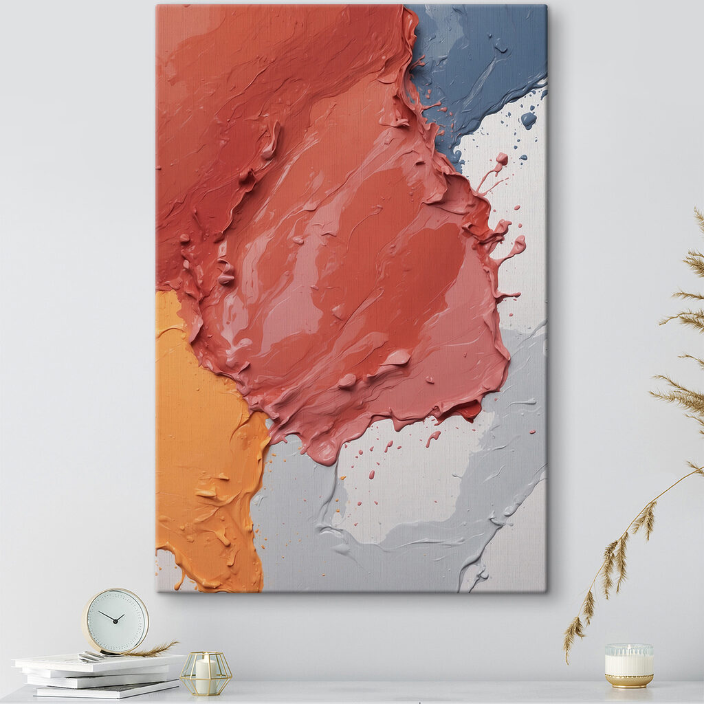 Colorful swirls of paint blend together Colorful swirls of paint blend together