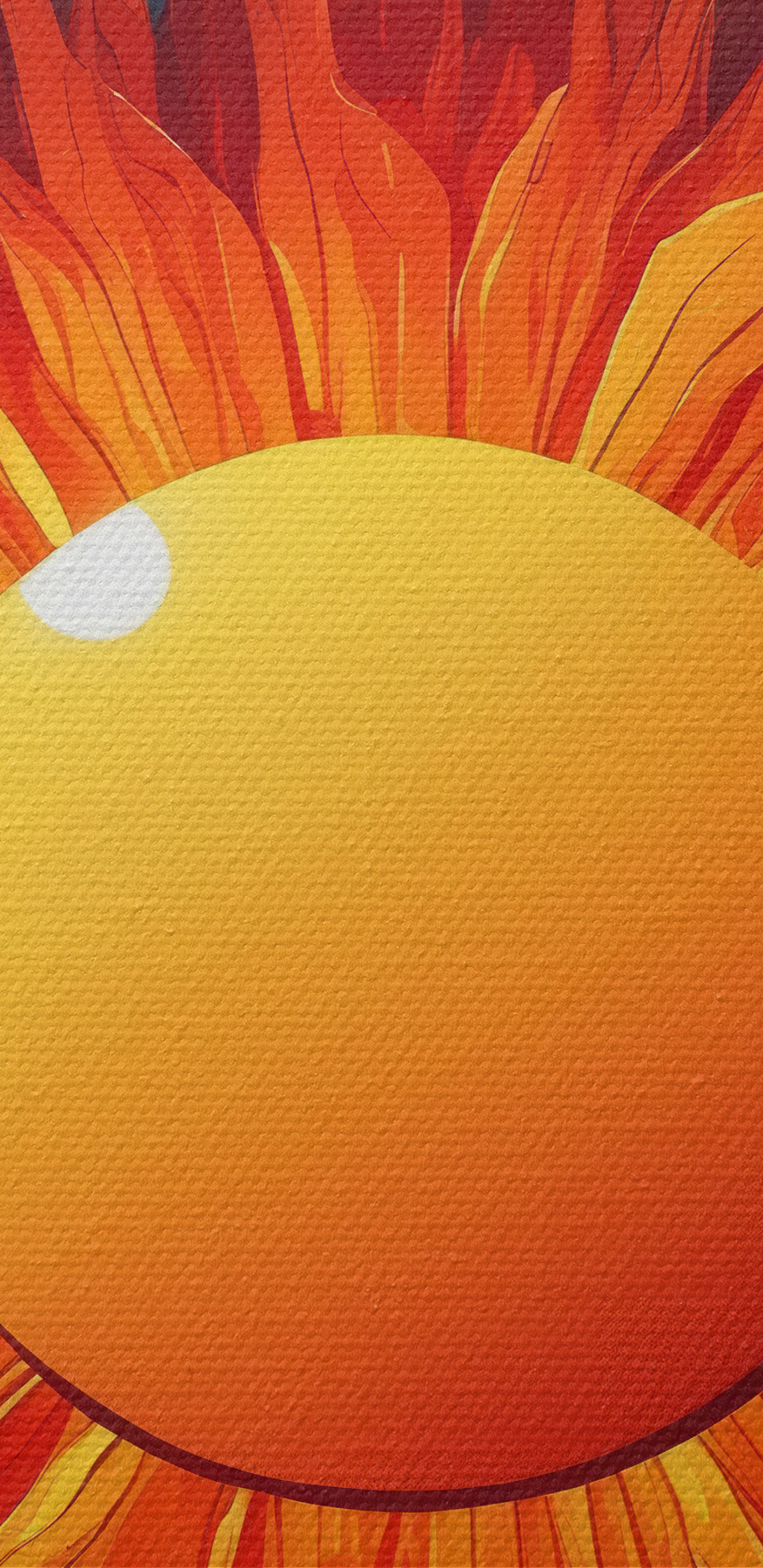 Sonne mit einer hellen Sonne am Himmel