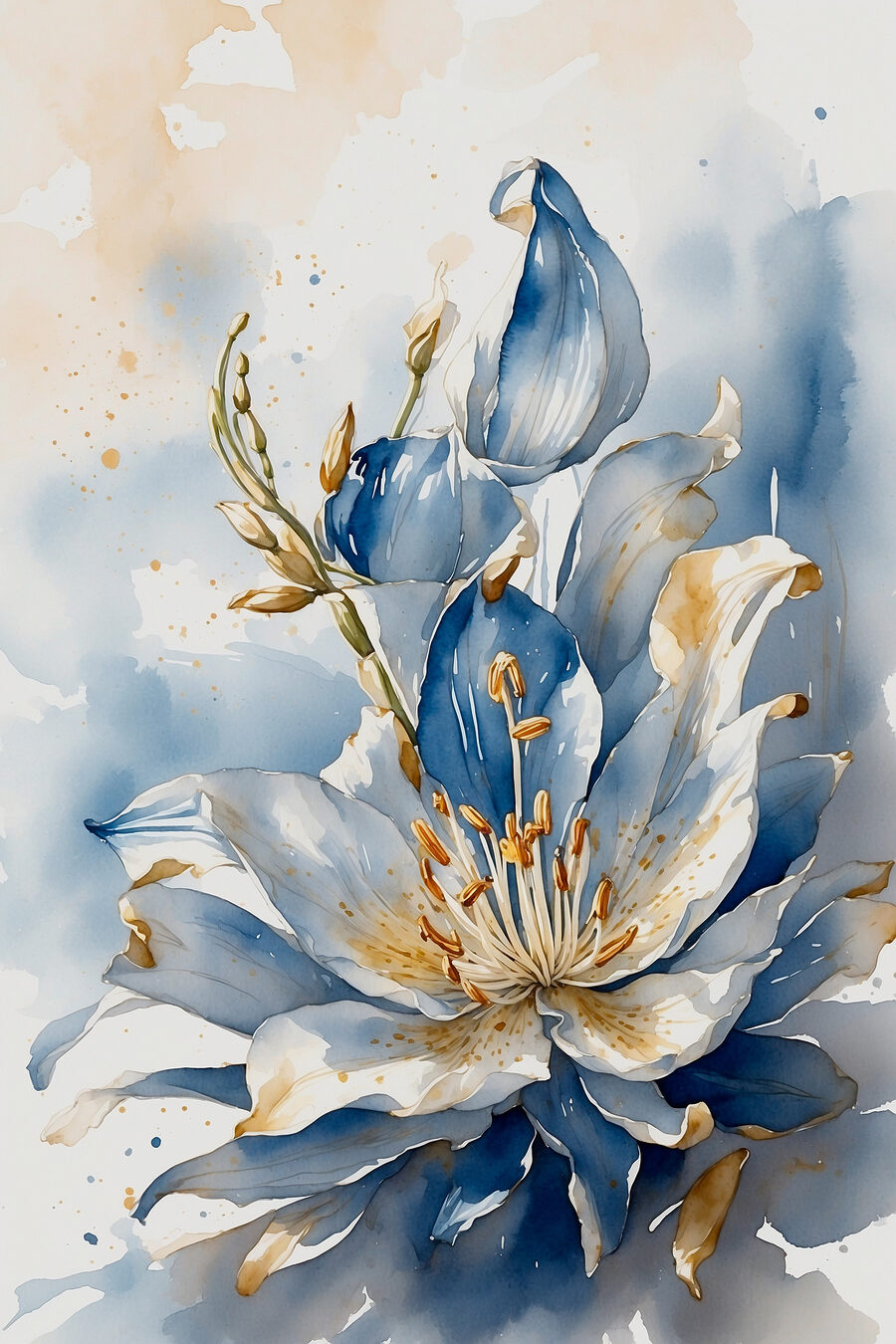 Wandbilder Aquarell einer Blume – Bild 10
