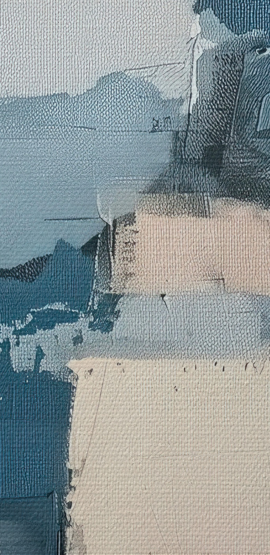 Malerei in verschiedenen Blau- und Weißtönen Malerei in verschiedenen Blau- und Weißtönen