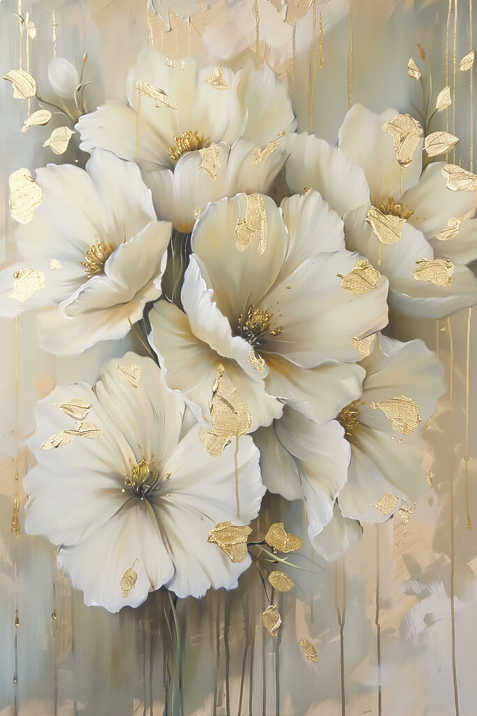 Elegant petals with metallic accents