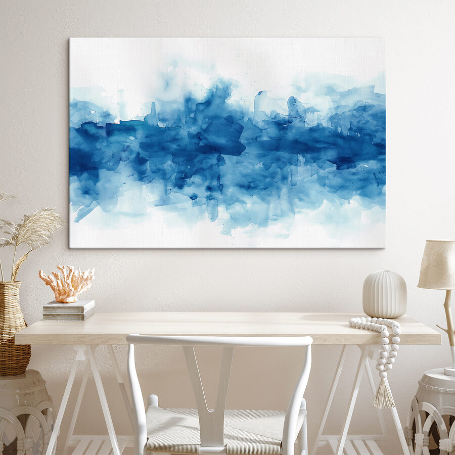 Blaue und weiße Aquarellfarbe Blaue und weiße Aquarellfarbe