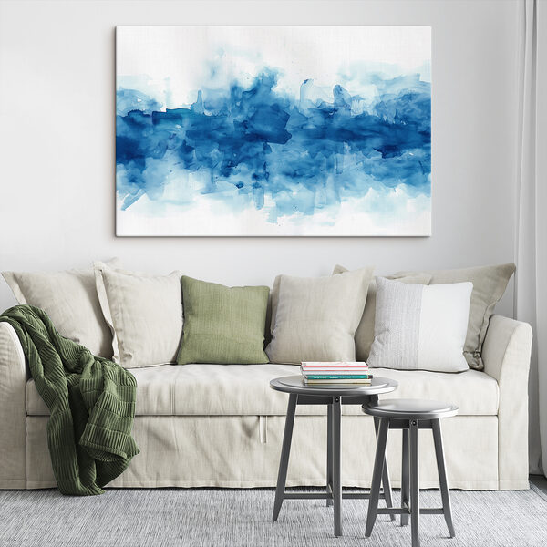 Blaue und weiße Aquarellfarbe Blaue und weiße Aquarellfarbe