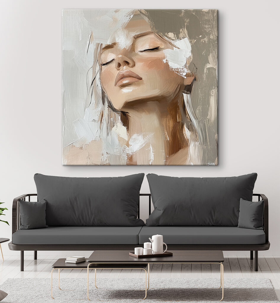 Woman with her eyes closed Woman with her eyes closed