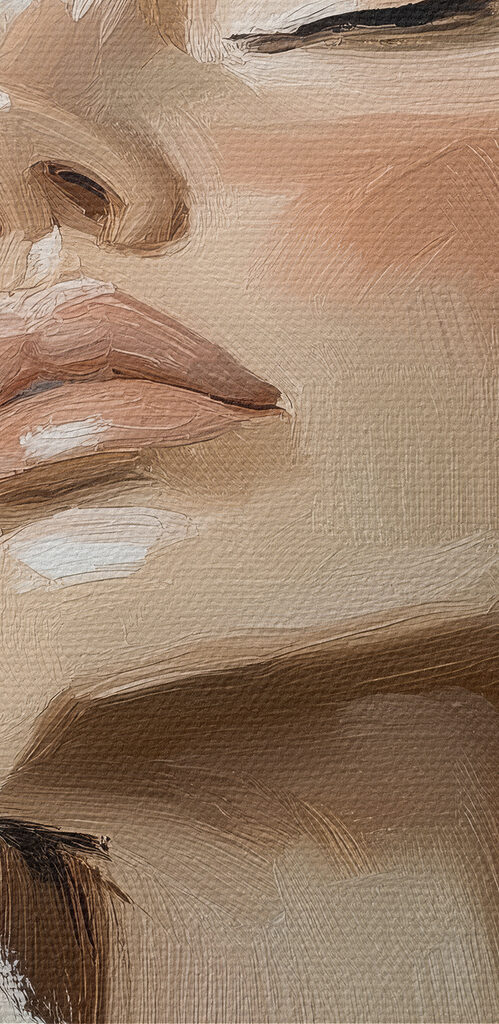 Woman with her eyes closed Woman with her eyes closed