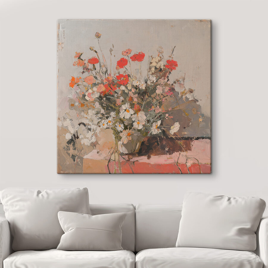 Gemälde von Blumen in einer Vase Gemälde von Blumen in einer Vase