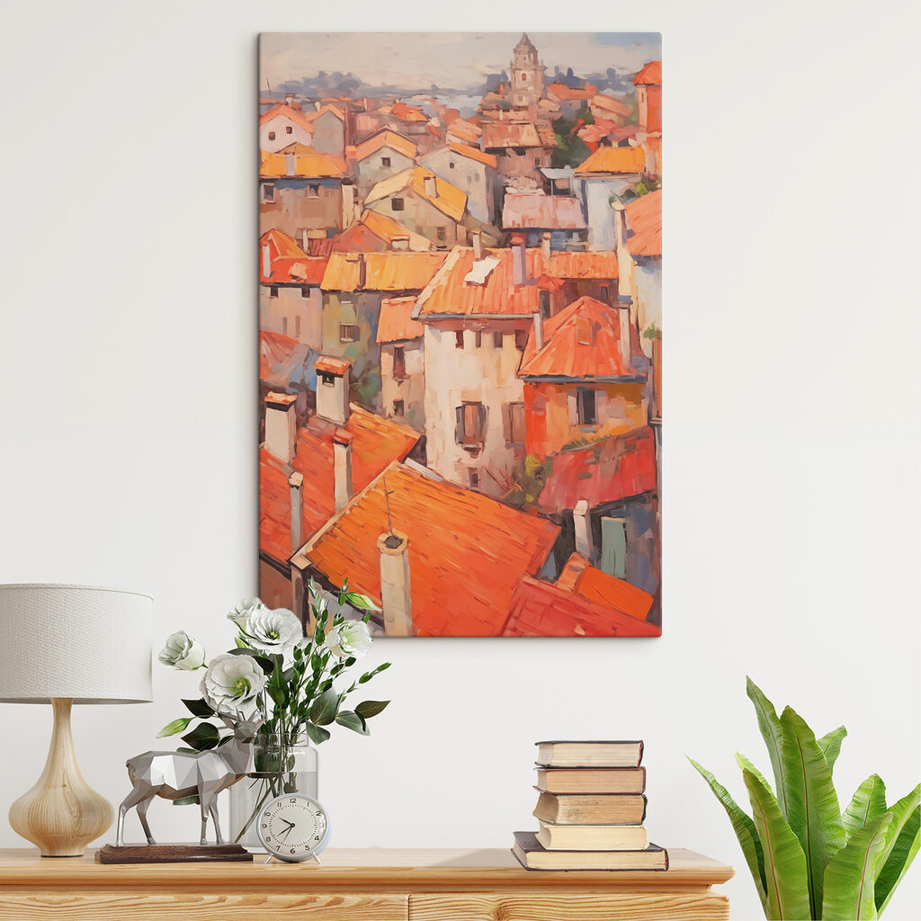Painting of a city