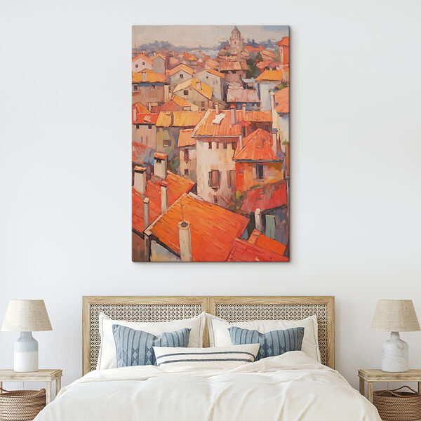 Painting of a city Painting of a city