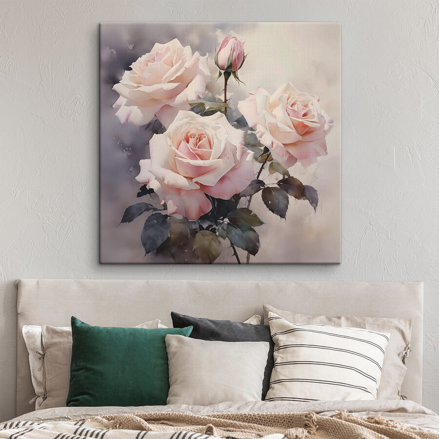 Gruppe von rosa Rosen