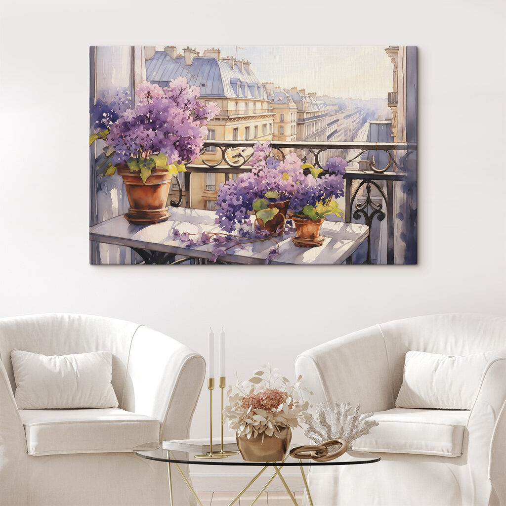 Aquarellmalerei eines Balkons mit lila Blumen s39931pig402 1024x1024 - Aquarellmalerei eines Balkons mit lila Blumen