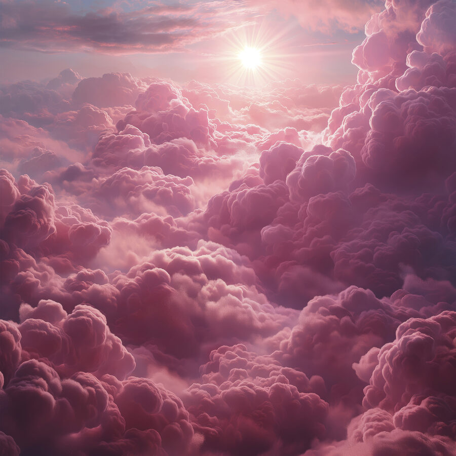Rosa Wolken und die Sonne Rosa Wolken und die Sonne