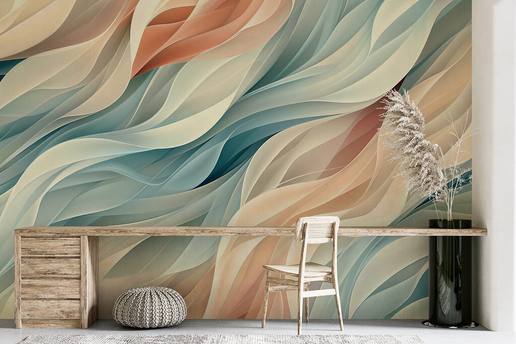 Colorful waves in a pattern