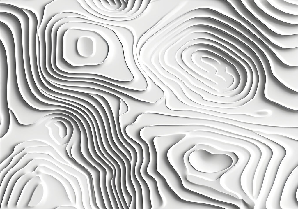 Weiße Oberfläche mit Linien und Formen Weiße Oberfläche mit Linien und Formen