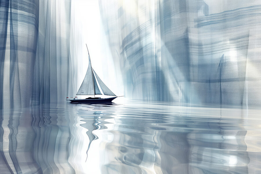 Segelboot in einem Gewässer
