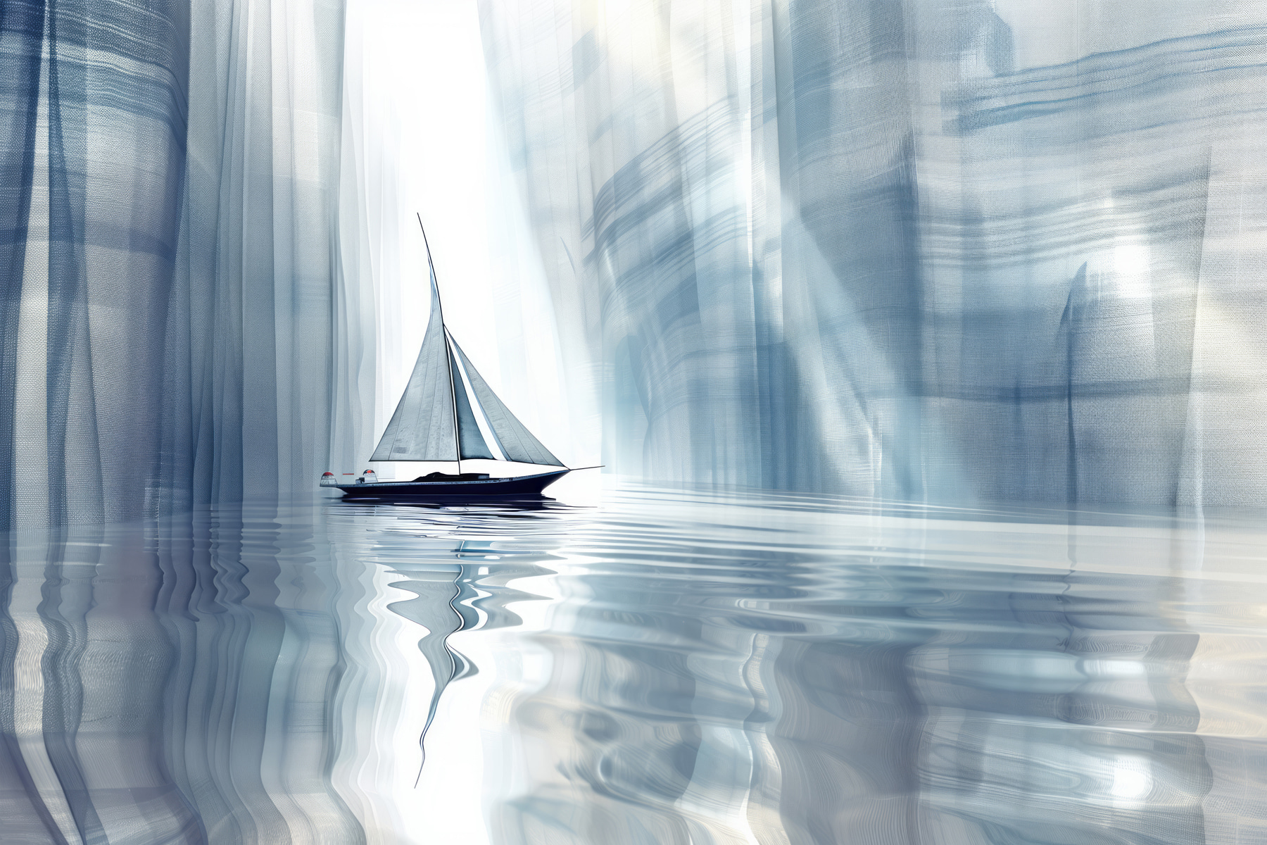 Sailboat in a body of water Sailboat in a body of water