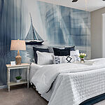 Fototapeten Segelboot in einem Gewässer