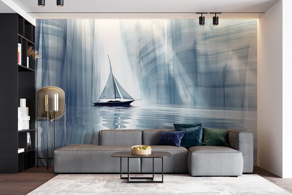 Sailboat in a body of water Sailboat in a body of water