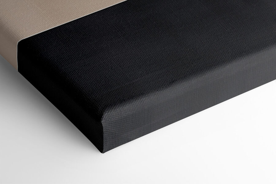 Gelber Kreis und schwarze Quadrate