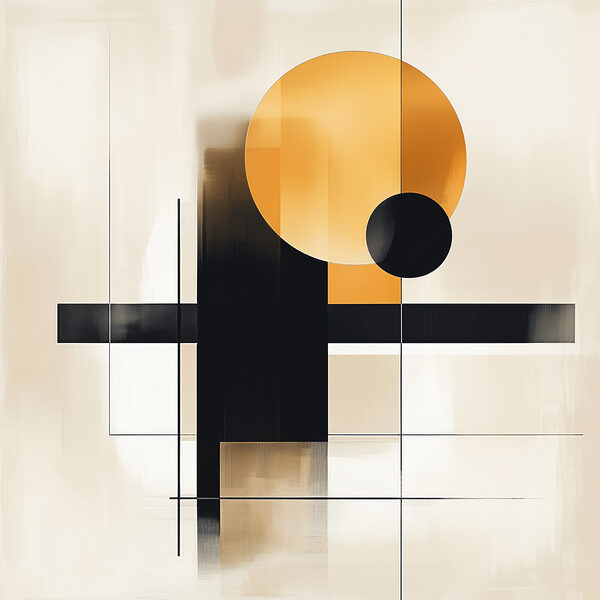 Schwarze und orangefarbene geometrische Formen Schwarze und orangefarbene geometrische Formen