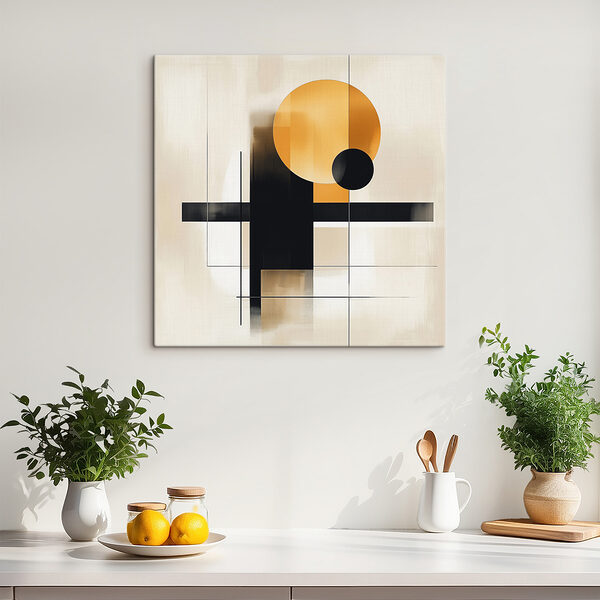 Schwarze und orangefarbene geometrische Formen Schwarze und orangefarbene geometrische Formen