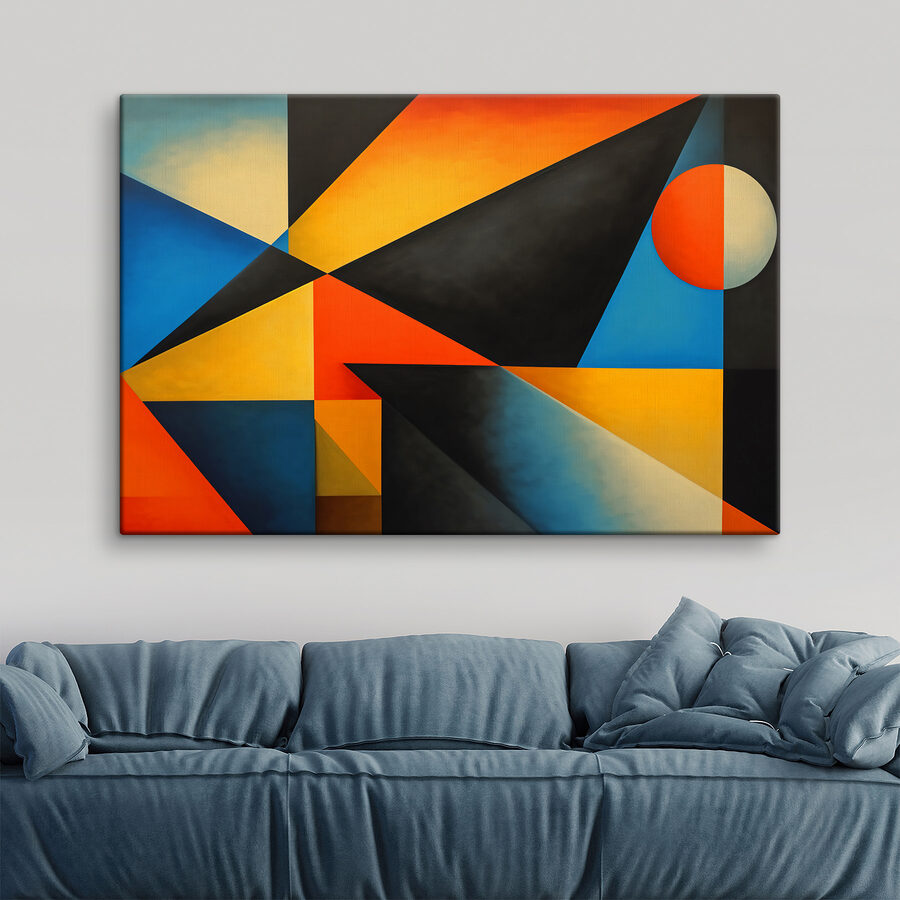 Buntes Kunstwerk mit einem Kreis Buntes Kunstwerk mit einem Kreis