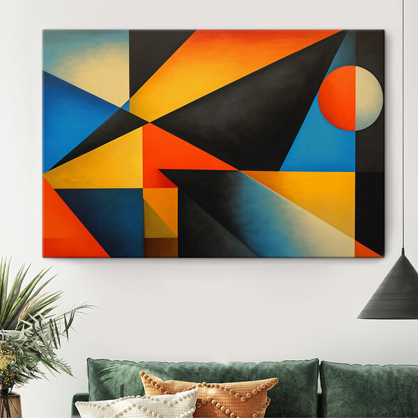 Buntes Kunstwerk mit einem Kreis Buntes Kunstwerk mit einem Kreis