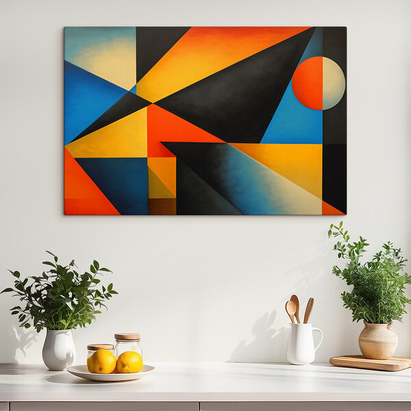 Buntes Kunstwerk mit einem Kreis Buntes Kunstwerk mit einem Kreis