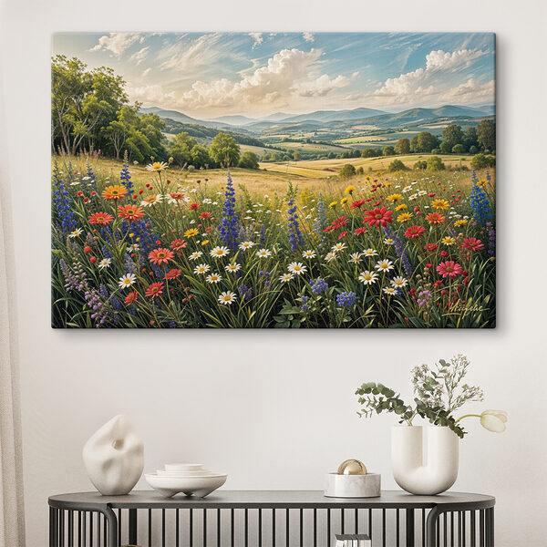 Blumenfeld mit Bergen im Hintergrund s40018pig113m 600x600 - Blumenfeld mit Bergen im Hintergrund