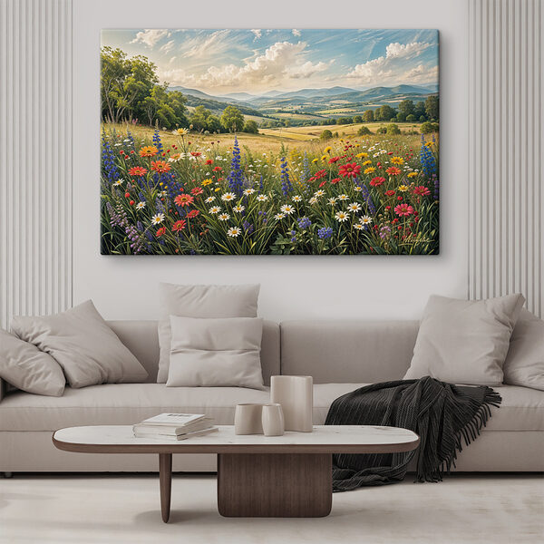 Blumenfeld mit Bergen im Hintergrund s40018pig104 600x600 - Blumenfeld mit Bergen im Hintergrund