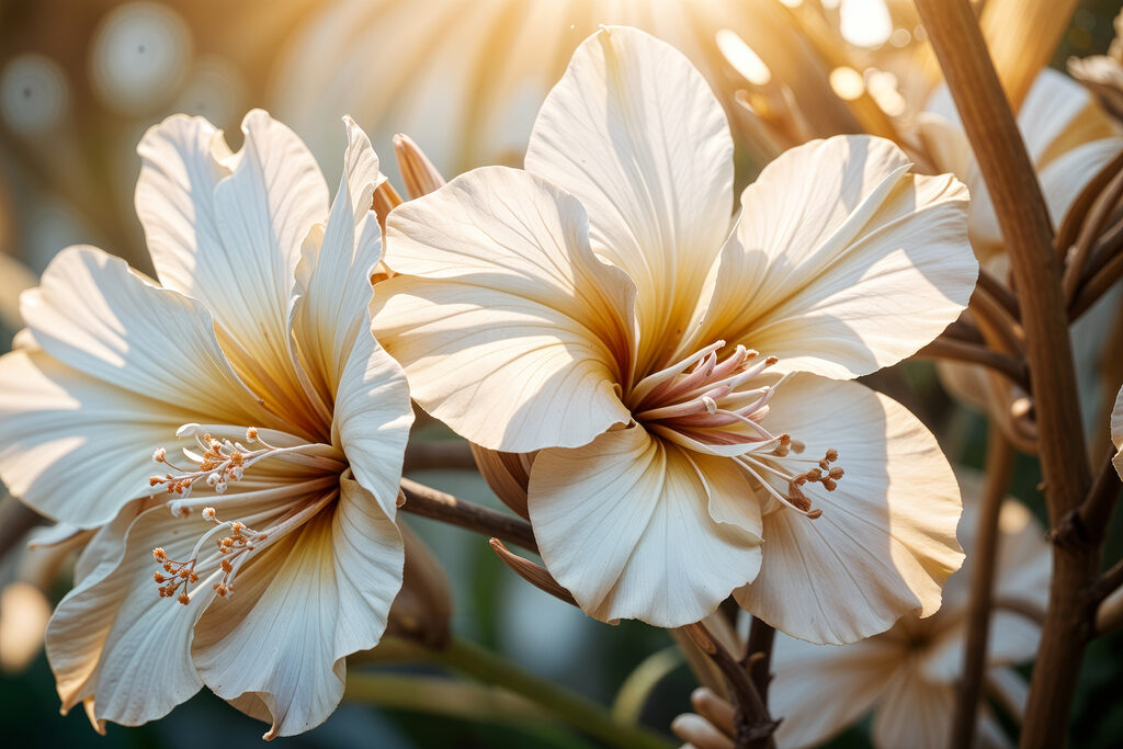 Elegant blooms in soft sunlight Elegant blooms in soft sunlight