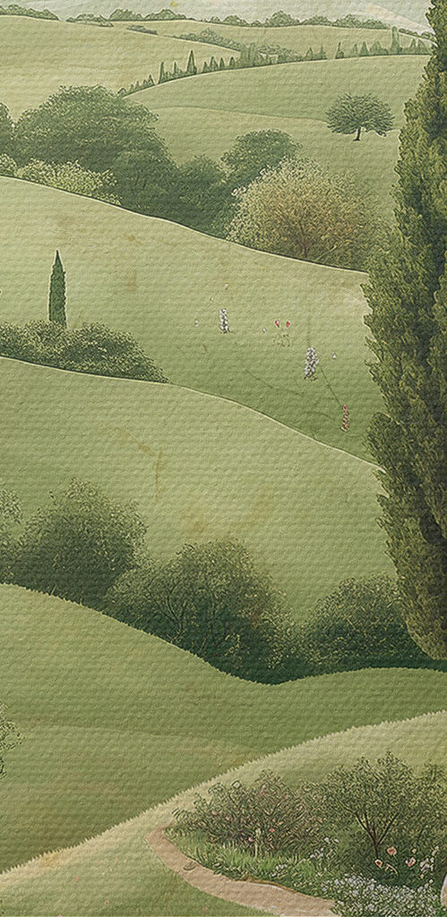 Landscape with trees and a road Landscape with trees and a road