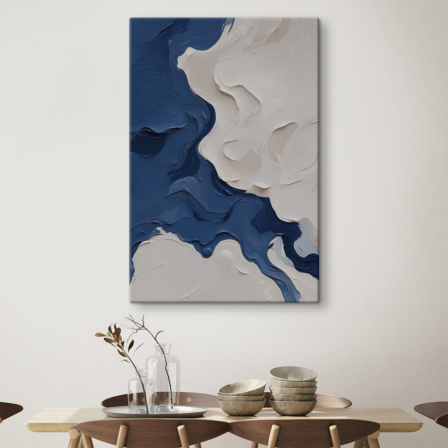 Blaue und weiße Farbe
