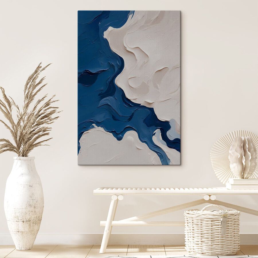 Blaue und weiße Farbe