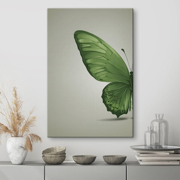 Grüner Schmetterling mit Flügeln Grüner Schmetterling mit Flügeln