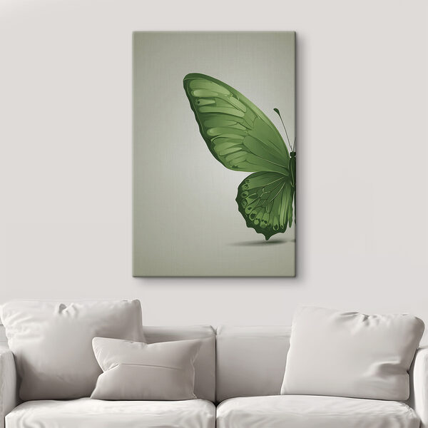 Grüner Schmetterling mit Flügeln Grüner Schmetterling mit Flügeln