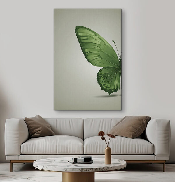 Grüner Schmetterling mit Flügeln Grüner Schmetterling mit Flügeln