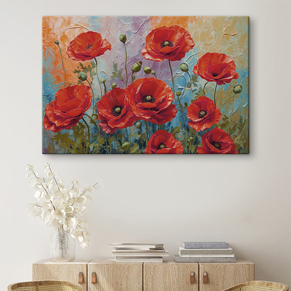 Malerei von roten Blumen Malerei von roten Blumen